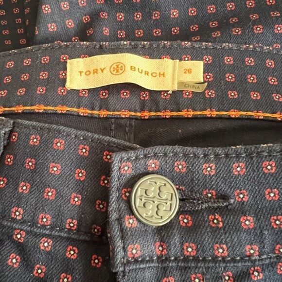 Tory Burch Low-Rise Skinny Leg Jeans, S/US26 - Picture 4 of 5